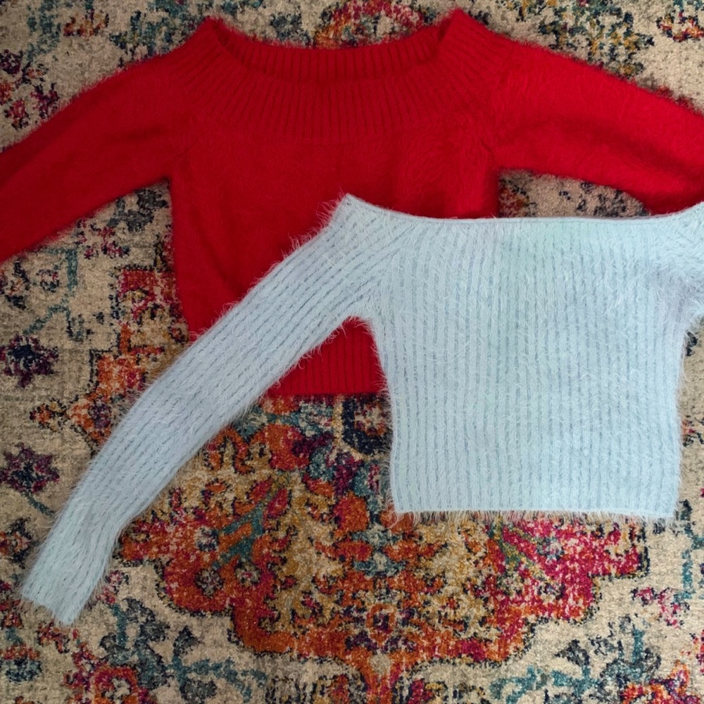 BUNDLE Cropped Fluffy, Eyelash Sweaters